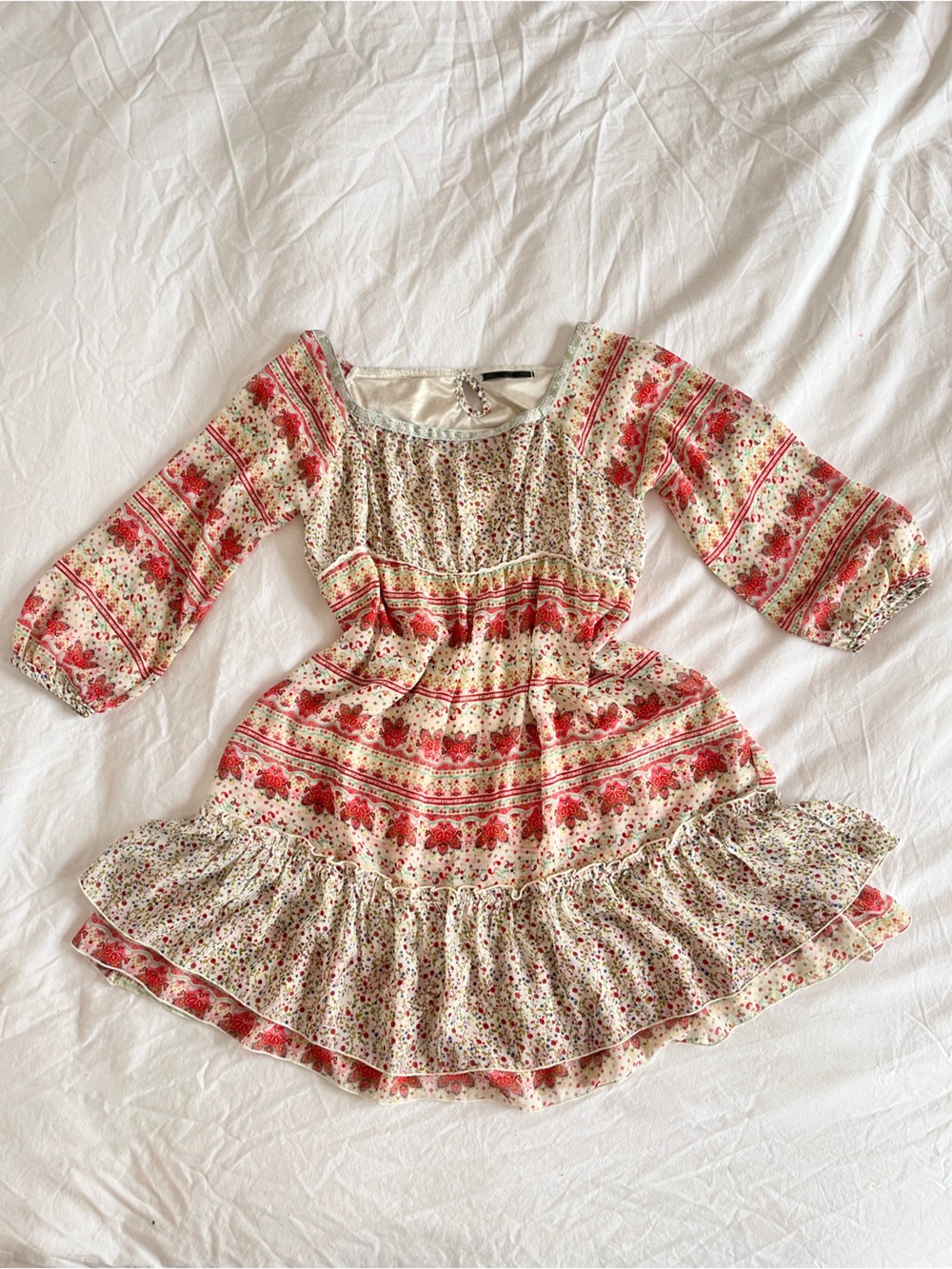 Y2K J-fashion Floral Prairie-style Babydoll Dress